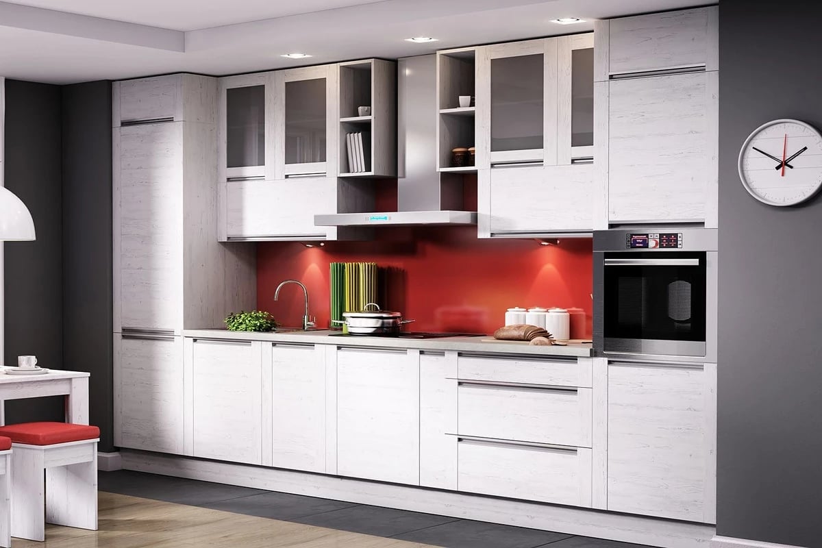 Závěsný regál Olivia Soft WB15UNI/1000 - dub zlatý OS Black Kuchyně KAM Olivia Soft