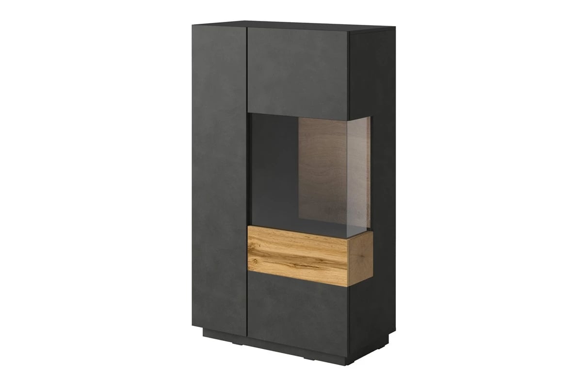 Obývací stěna Silke I - matera / dub wotan Vitrína do obývacího pokoje