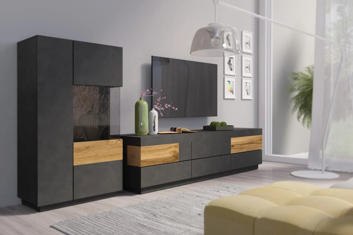 Obývací stěna Silke I - matera / dub wotan moderní Nábytek