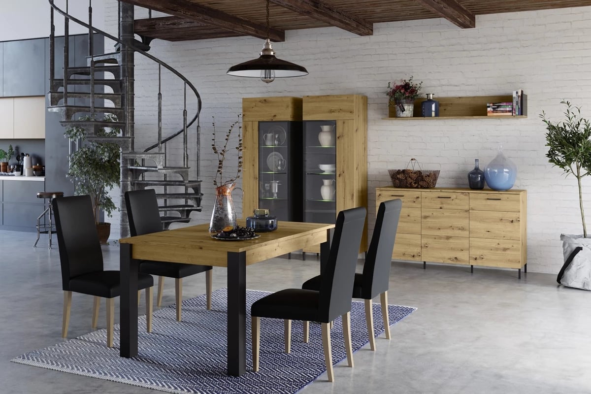 Vitrína dvojdverová Lucas 12 Komplet nábytku do jedálne Lukas