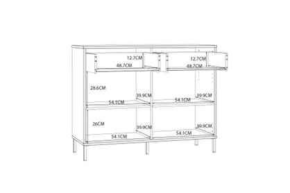 Komoda Salvatrice 110 cm se zásuvkami - béžová dvoudveřová Komoda Salvatrice s zásuvkami 110 cm - béžový 