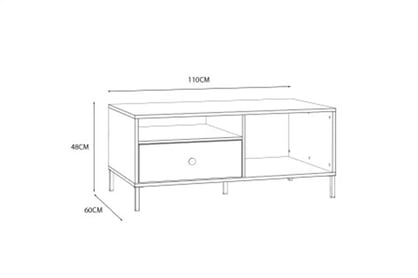 Konferenčný stolík Salvatrice 110 cm - béžový Konferenčný stolík Salvatrice z szuflada 110 cm - béžový 