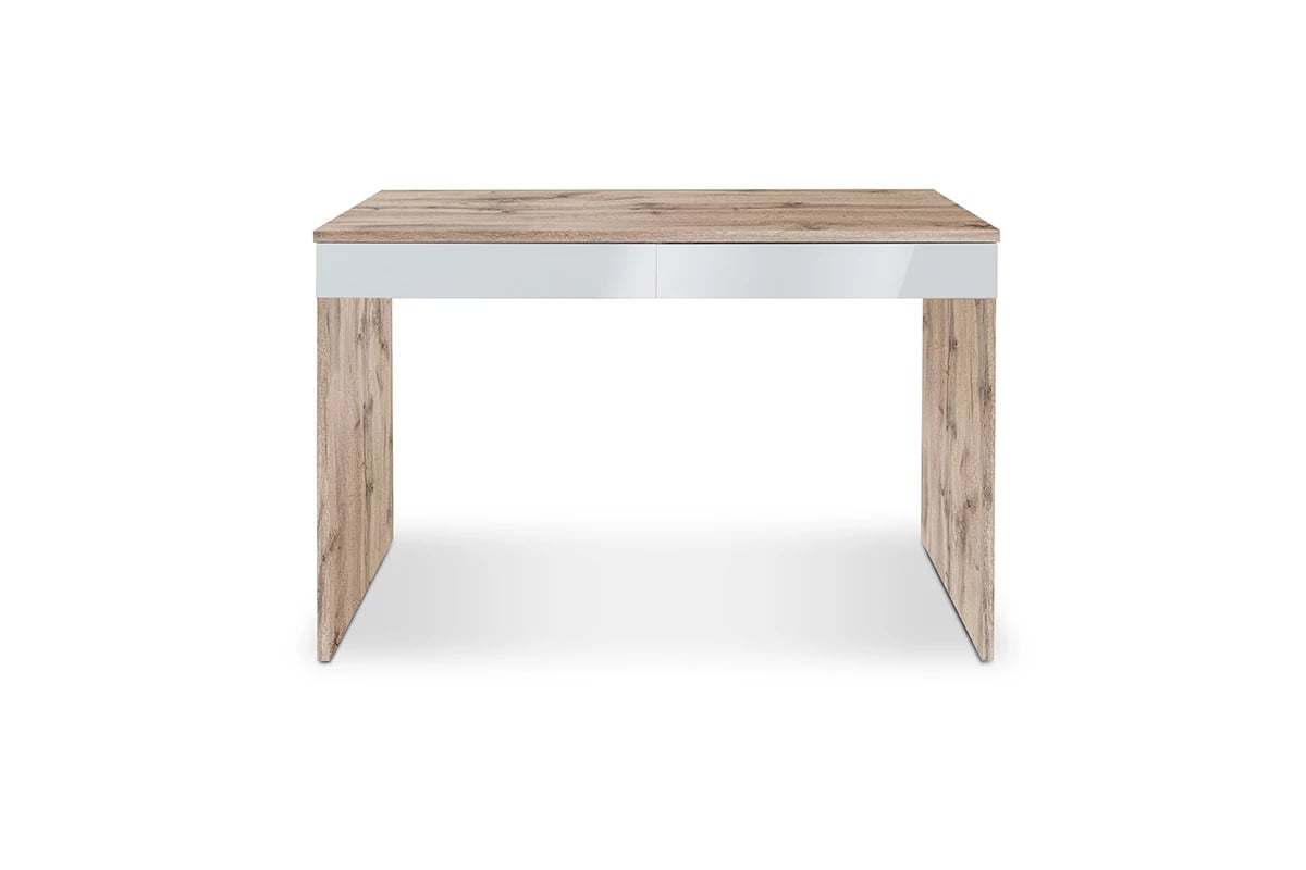 Toaletný stolík Combo 14 - Dub wotan/MDF biely lesk - Koncovka Série Toaletný Stolík Combo dub wotan