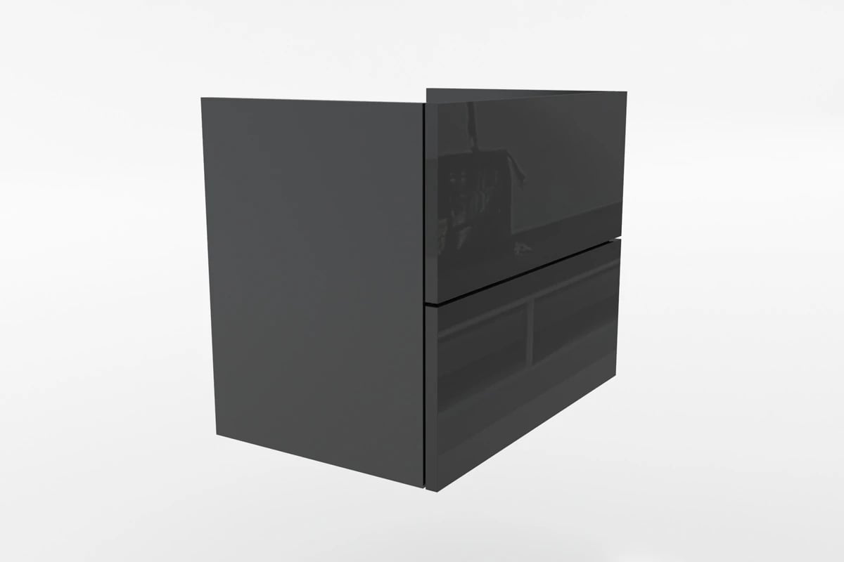 Combo 13 - grafit/MDF Čierny lesk - Koncovka Série szafka