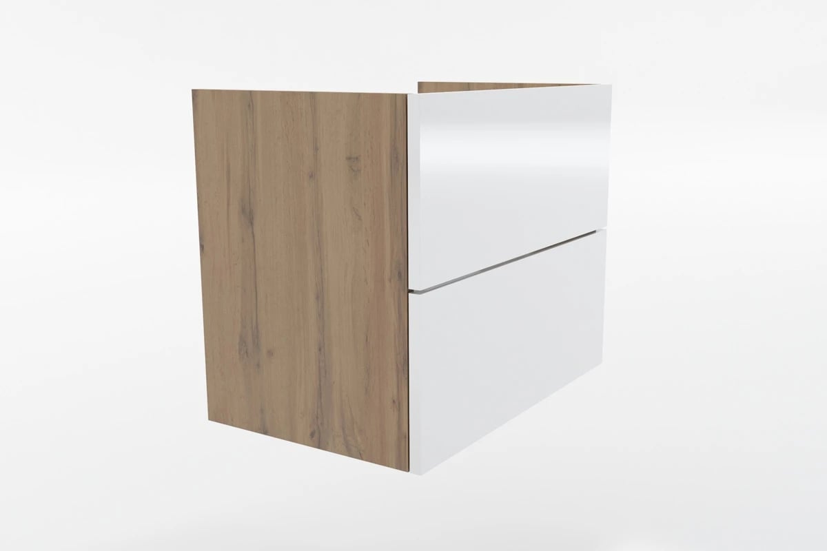 Combo 13 - Dub wotan/MDF biely lesk - Koncovka Série Szafka wisząca