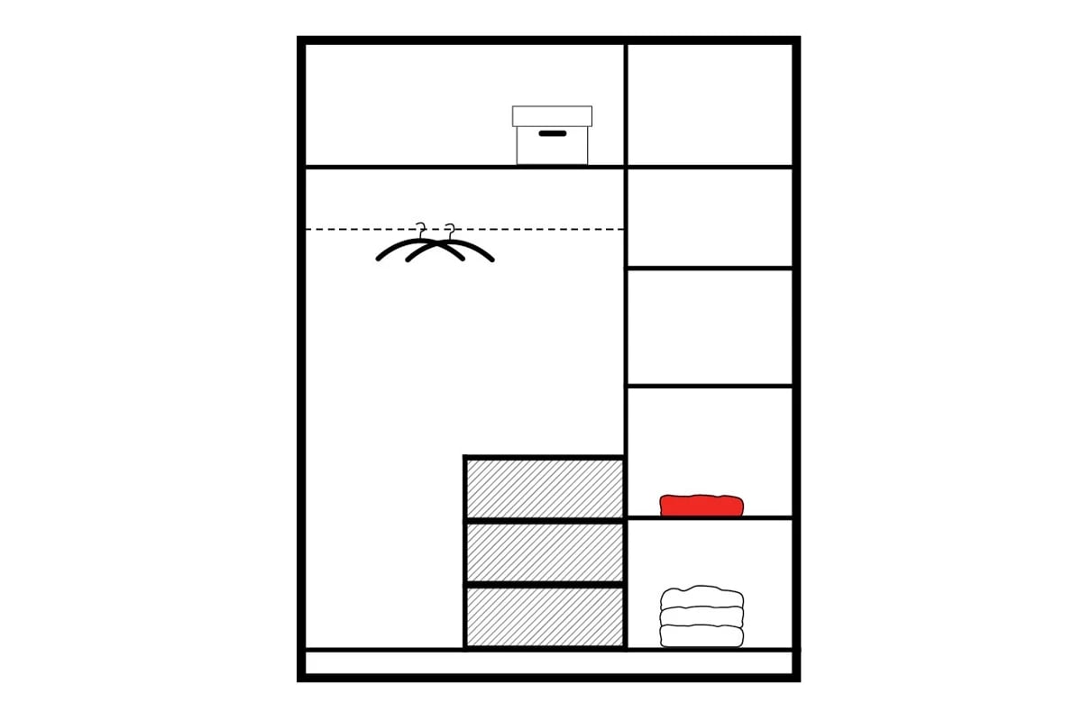 Skříň Bali 147 cm - grafitová Skříň se zásuvkami