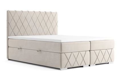 Boxspring posteľ s úložnými priestormi Feba 180x200 béžový boxspring