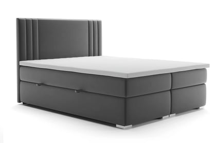 Boxspring postel Cyntia 160x200 cm šedá postel čalouněná 