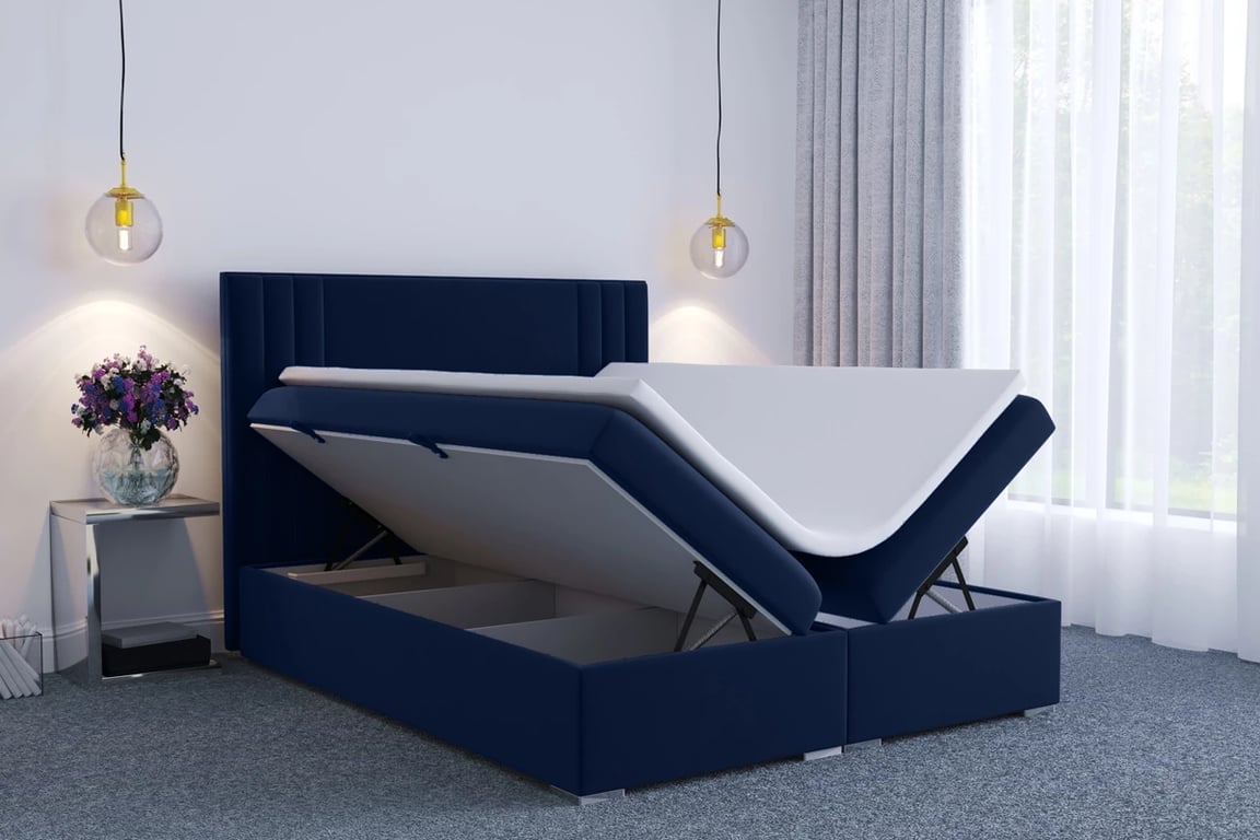 Boxspring postel Cyntia 180x200 cm velká postel s úložnými prostory na ložní prádlo