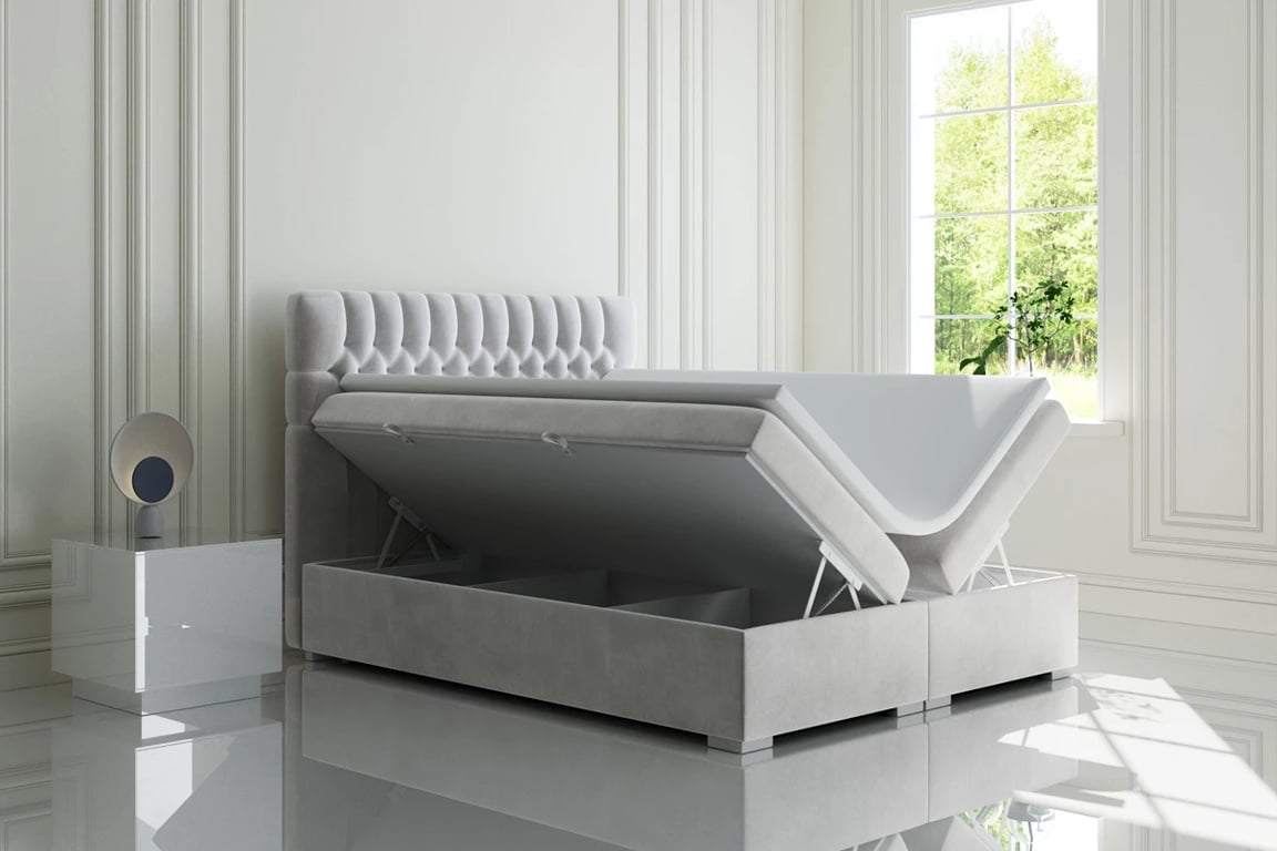 Boxspring posteľ s úložným priestorom Gaja 180x200 Posteľ z pojemnikami na posciel 