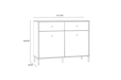 Komoda Salvatrice so zásuvkami 110 cm - béžový dvojdverová Komoda Salvatrice so zásuvkami 110 cm - béžový 