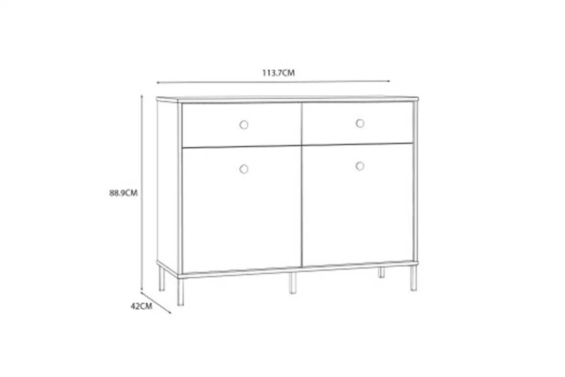 Komoda Salvatrice 110 cm se zásuvkami - béžová dvoudveřová Komoda Salvatrice s zásuvkami 110 cm - béžový 