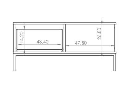 Konferenční stolek Tristal - hikora stolek Tristal s plochou deskou