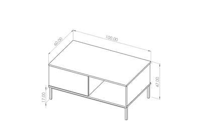 Konferenční stolek Tristal - hikora stolek Tristal do interiéru obývacího pokoje