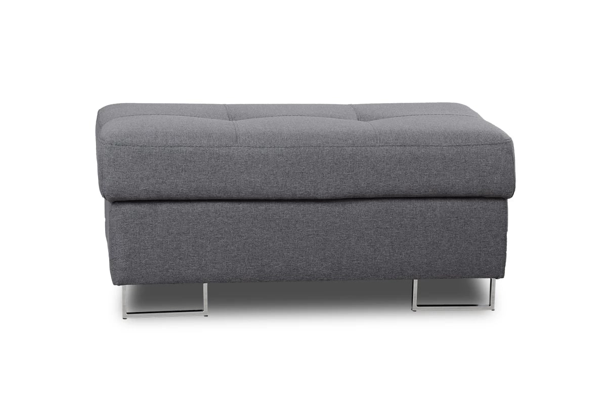 Taburetka s úložným priestorom Annabelle - chrómové nožičky Taburet z wysokimi nozkami 