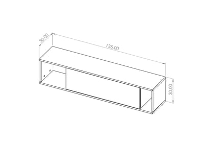 Závěsná skříňka Tristal - černý mat Skříňka s klopou