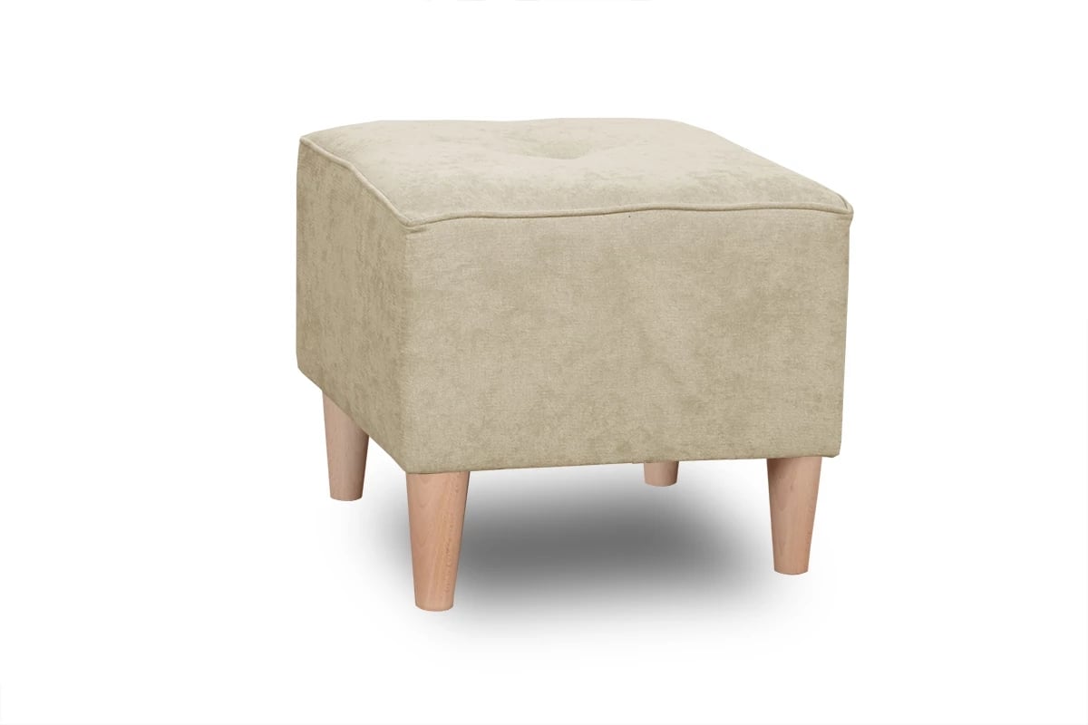 Podnozek pro fotela Ušák Vilano - béžová / nozki přírodní - Omezená nabídka  Taburet do obývacího pokoje