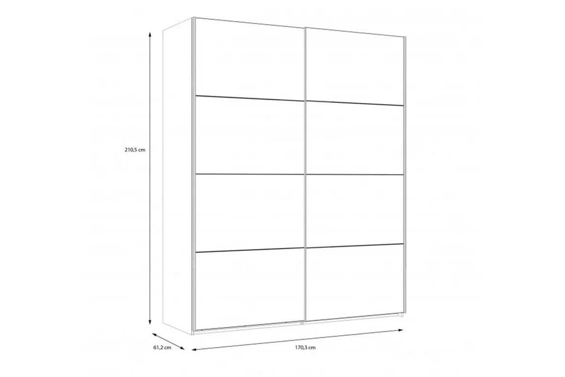 Skříň Lya 150 cm - Dub mauvella / Dub cabezone skříň ubraniowa przesuwna Lya - Dub Mauvella/Dub Cabezone 