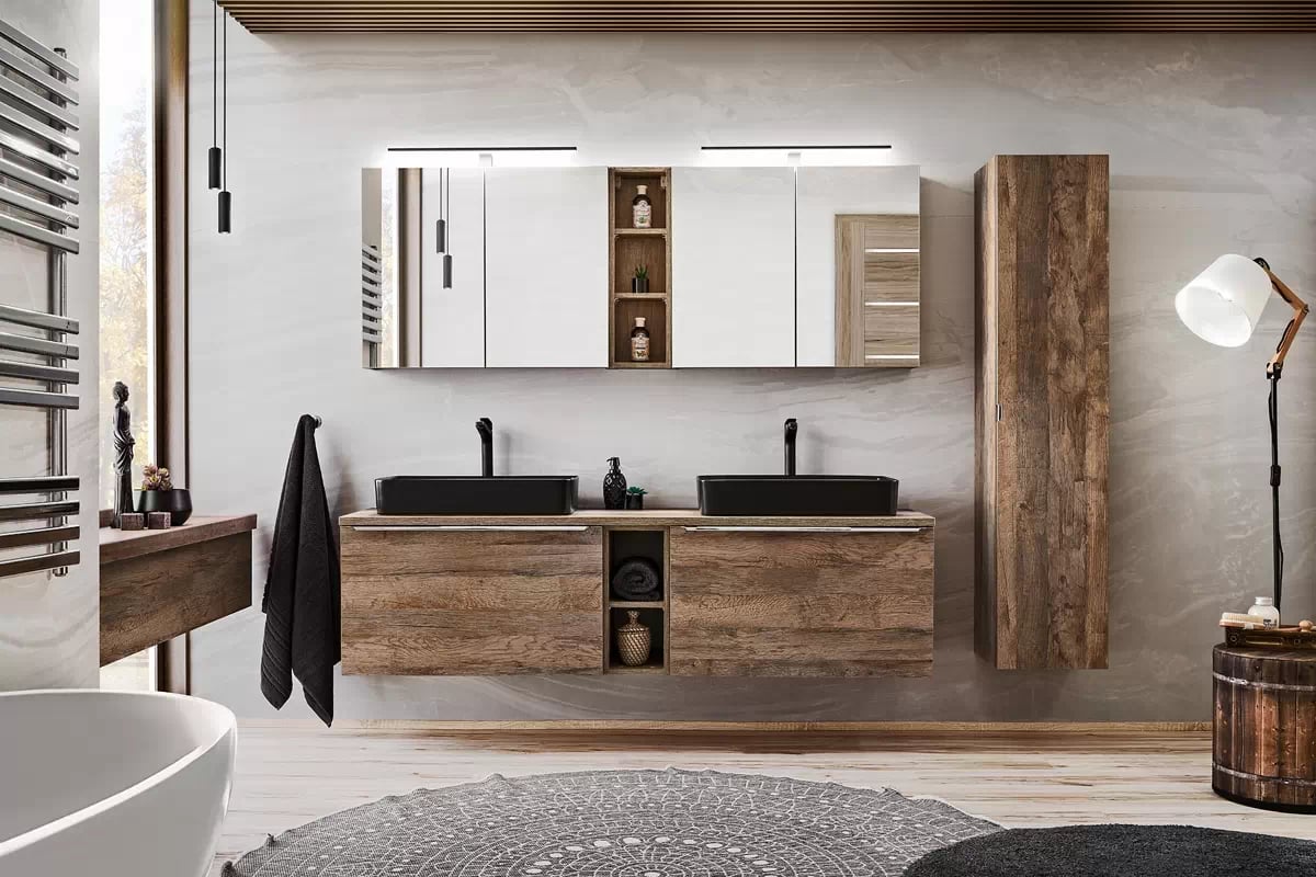 Regál závesný horný Santa Fe Oak - Dub santa fe vintage Nábytok do lazienki comad 