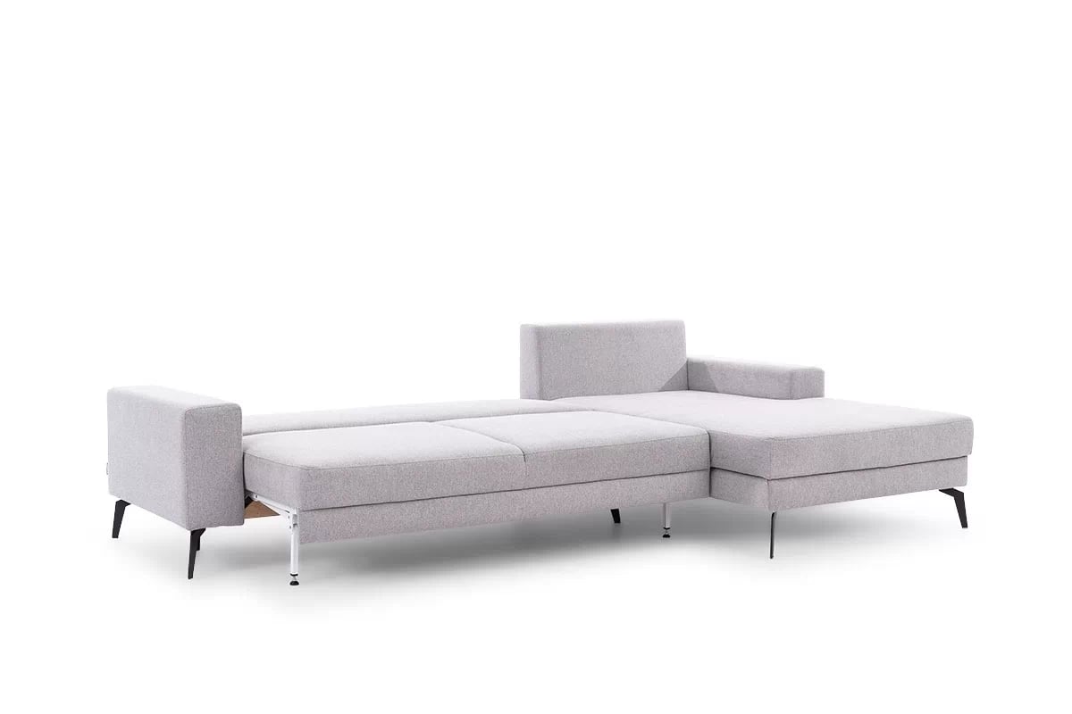 Rohová rozkladacia sedacia súprava Elentio Mini Pravá - sivá tkanina Gemma 85 Rohová sedacia súprava Elentio Mini rozkladanie