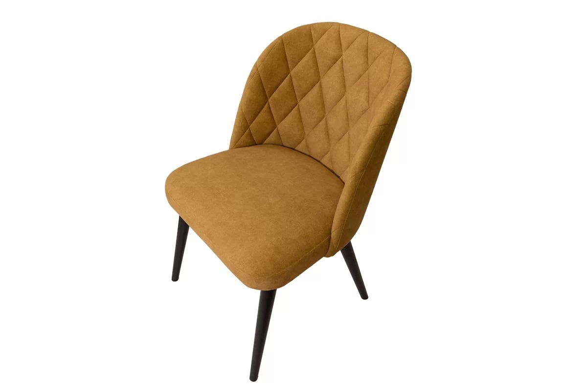 Čalouněná židle Azarro - hořčicová Zetta 296 / černé nohy židle dřevěná Azarro s čalouněným sedákem - hořčice Zetta 296 / černé Nohy