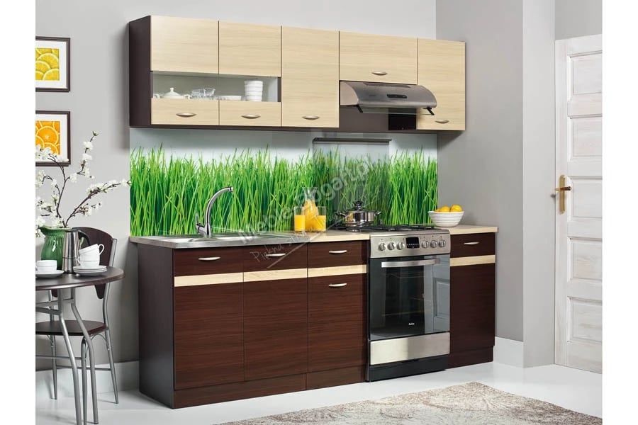 Horní kuchyňská skříňka 80-Vitrína EZ6/G80W Eliza elegantní úchytky