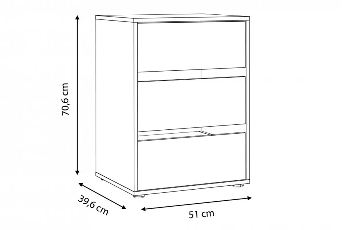 Vnitřní komoda Forte TWTK23-A06 se zásuvkami 110 cm Komoda wewnetrzna Skříně Lya s zásuvkami 