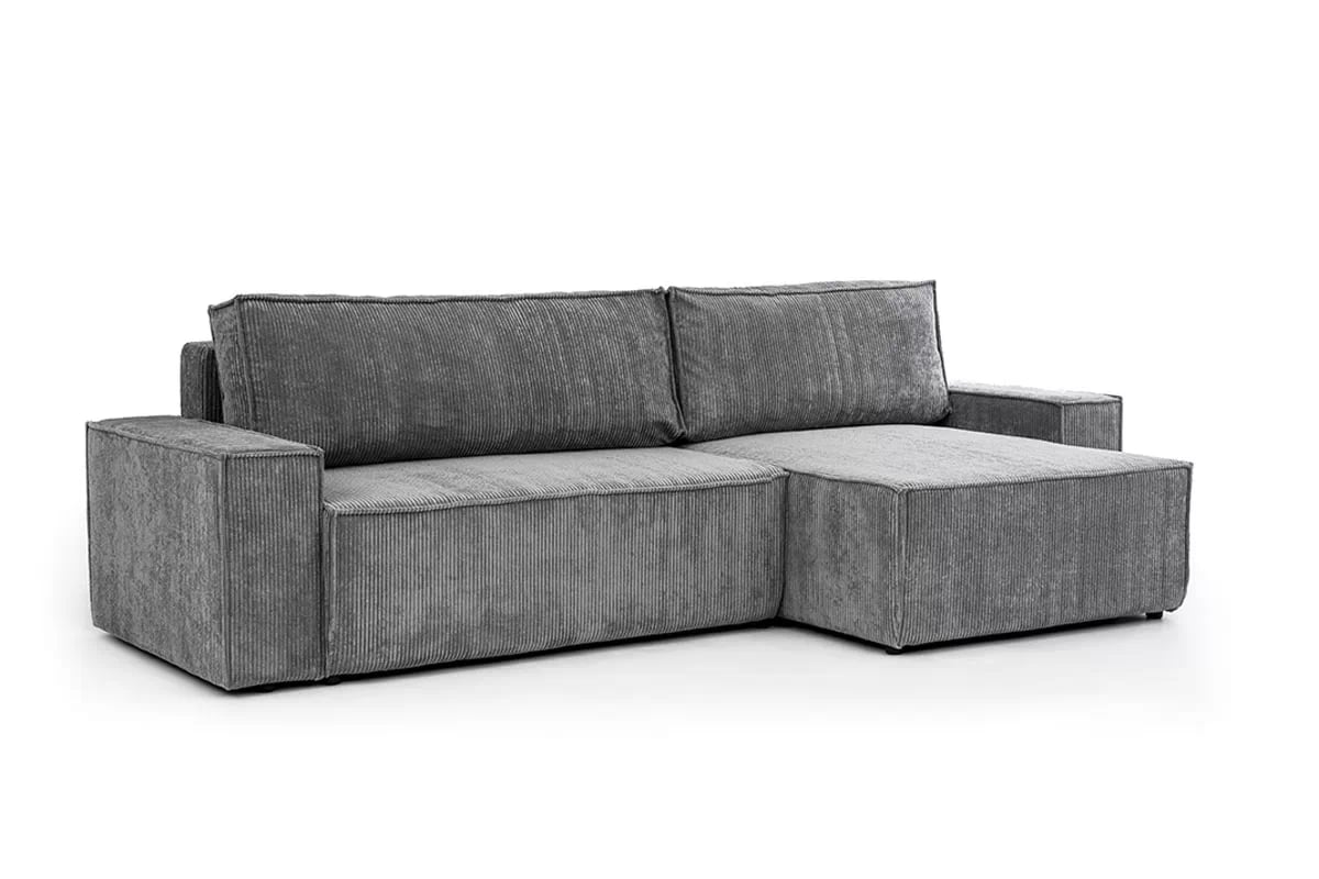 Rohová rozkládací sedací souprava Flabio Mini pravá - šedý manšestr Lincoln 90 Rohová sedací souprava Flabio Mini 