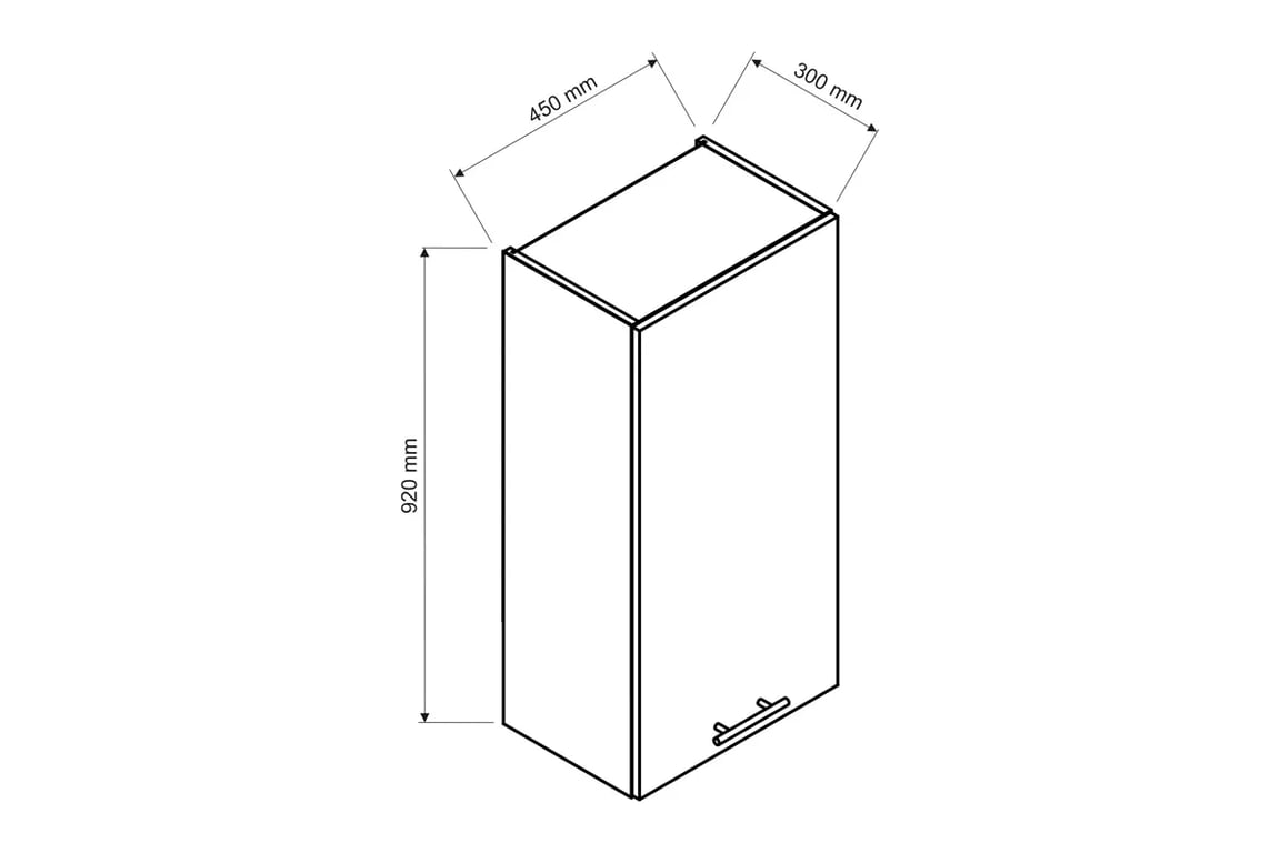 Adele W45/92 P/L - Závěsná skříňka wysooka Adele W45/92 P/L - Skříňka závěsná wysooka