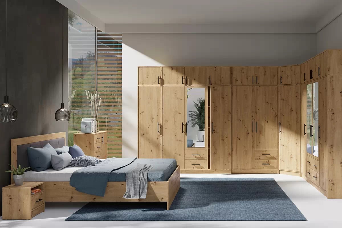 Jednodveřová šatní skříň Smart SR5 - dub artisan skříň jednodveřová Smart SR5 - artisan - Ložnice Smart