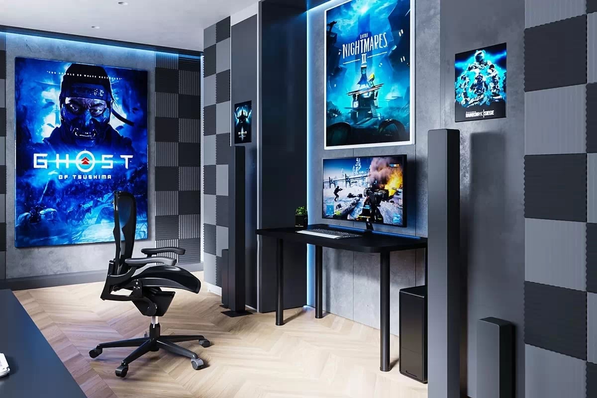 Polohovateľný PC stôl Alin 135 cm s LED pásikom - čierna Písací stôl gamingowe Alin 135 cm z regulacja wysokosci oraz tasma LED - Čierny 