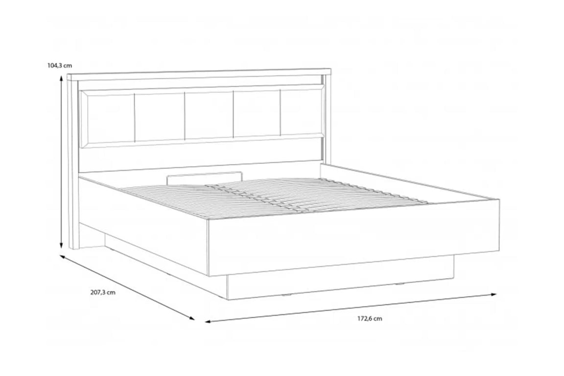 Postel Hayato 160x200 s úložným prostorem - alpský smrk postel do ložnice s úložným prostorem Hayato 160x200 - swierk alpejski 