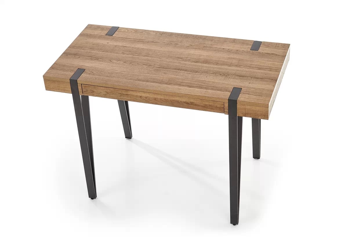 Psací stůl B39 110 cm se zásuvkou - černý / ořech med b39 Psací stůl Černý / Ořech medový