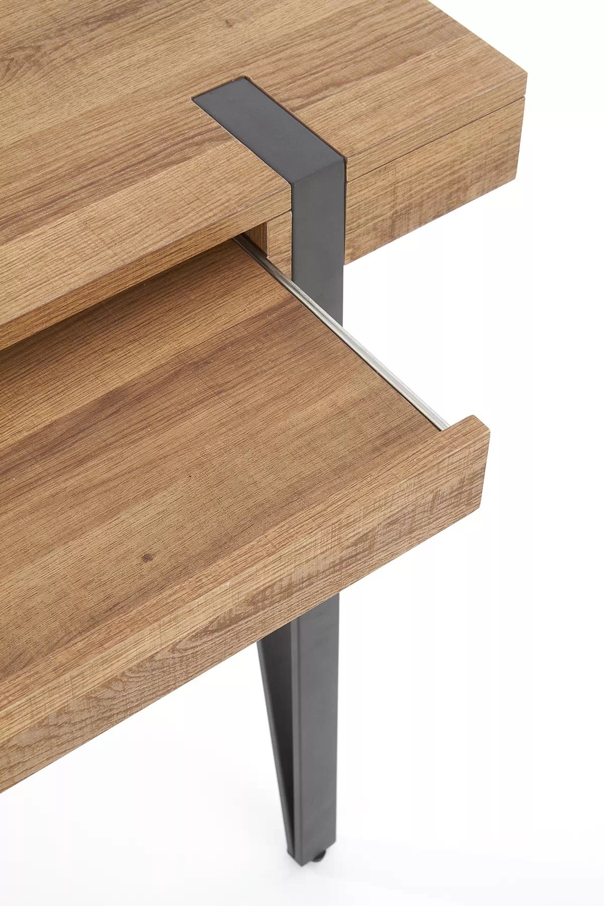 Psací stůl B39 110 cm se zásuvkou - černý / ořech med b39 Psací stůl Černý / Ořech medový