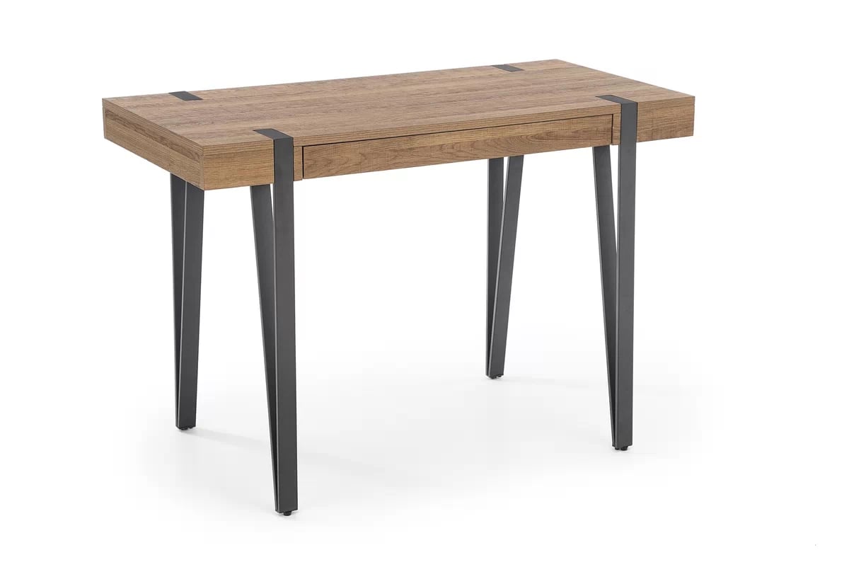 Psací stůl B39 110 cm se zásuvkou - černý / ořech med b39 Psací stůl Černý / Ořech medový