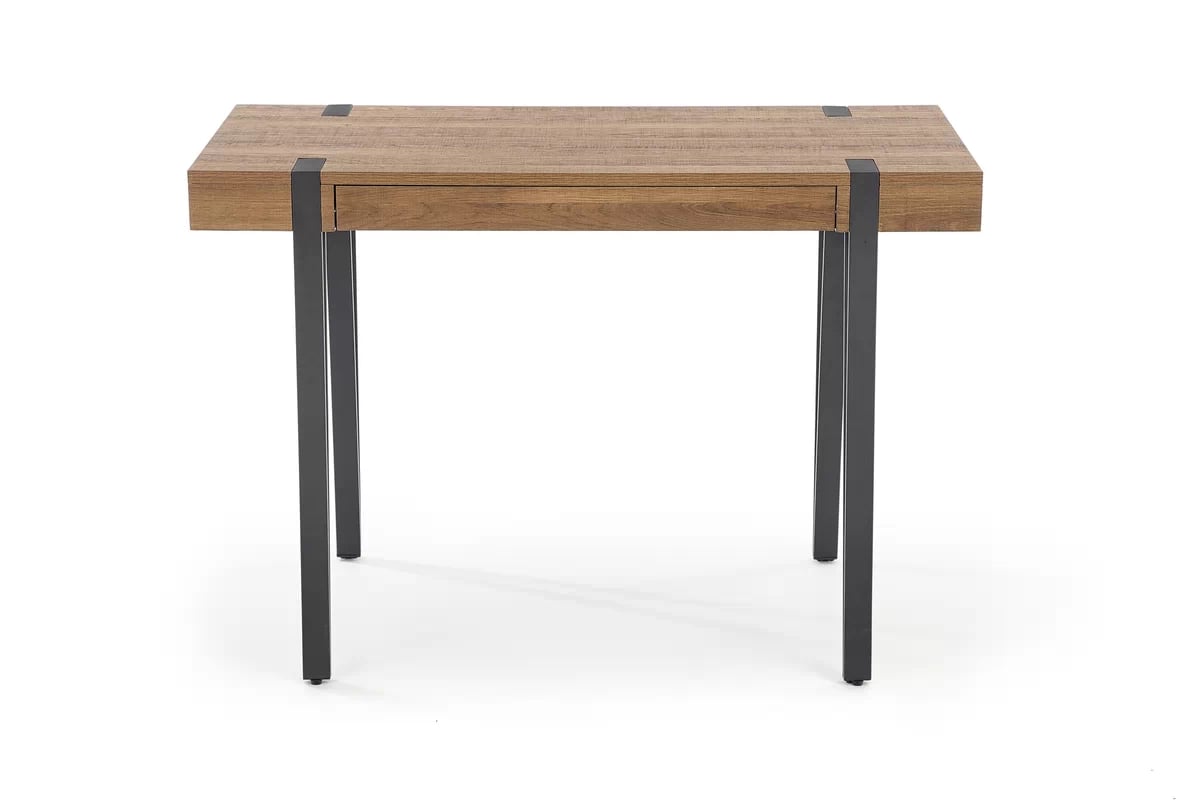 Psací stůl B39 110 cm se zásuvkou - černý / ořech med b39 Psací stůl Černý / Ořech medový