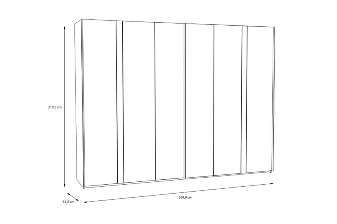 Skříň Tuluza Black 270 cm - černá / dub catania skříň ubraniowa przesuwna Tuluza Black 270 cm - Černý / Dub catania 