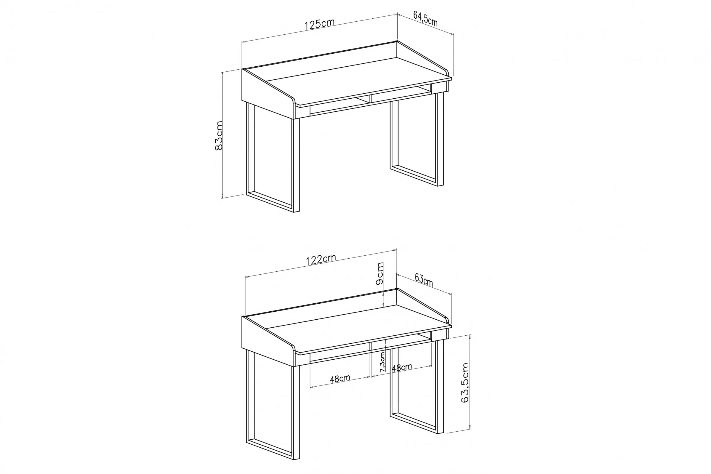 Psací stůl Alessio 125 cm - béžová Pískový / dub olejowany psací stůl Alessio 10 - 125 cm - béžová Pískový / dub olejowany
