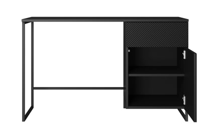 Písací stôl Asha 120 cm - čierny mat / čierne nohy Písací stôl Asha 120 cm z szuflada - Čierny mat / Čierny Rošt