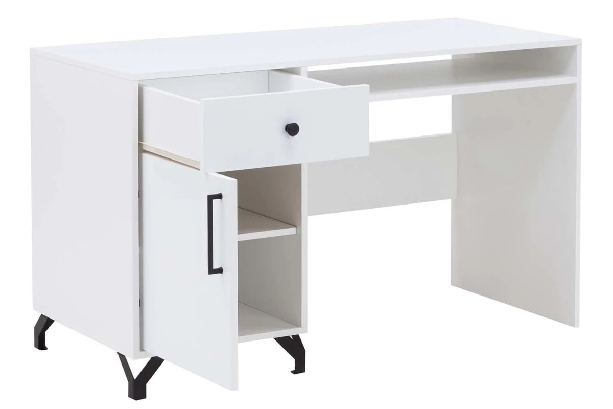 Písací stôl Bergen 125 cm – biela Písací stôl 09 Bergen - vnútro