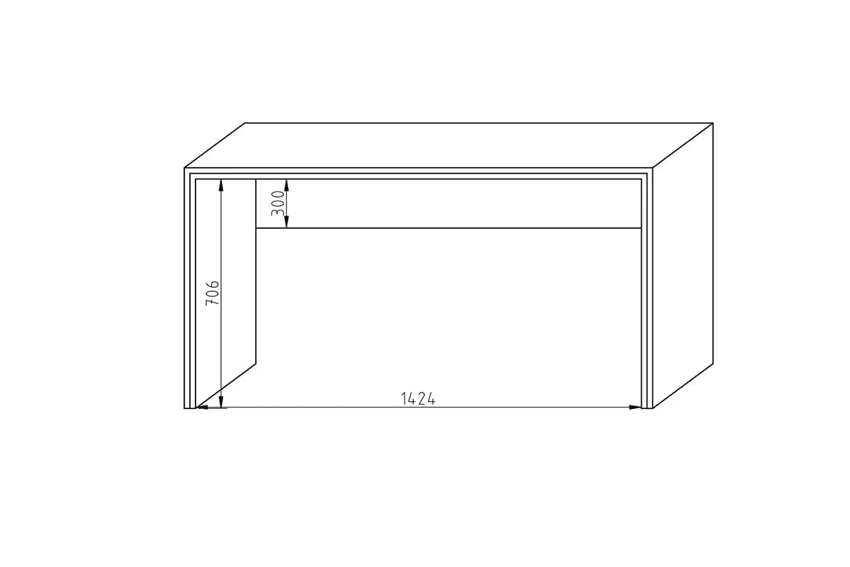 Kancelářský stůl Offi -150x60 cm Psací stůl Rozměry