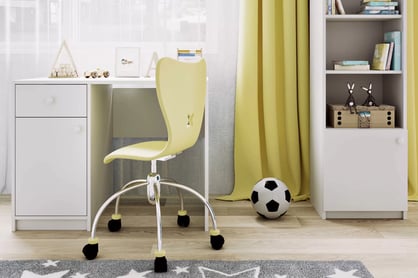 Detský písací stôl Bonzo 100 cm s jednými dverami a zásuvkou - biely Písací stôl dzieciece Bonzo 100 cm jednodverové z szuflada - biale