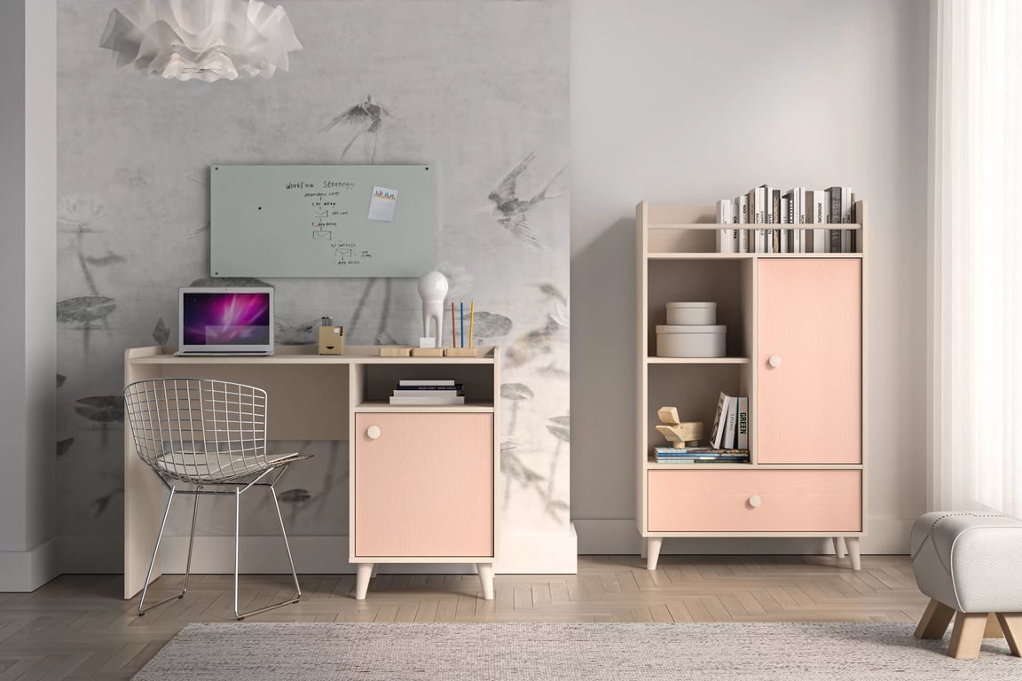 Písací stôl Marla 120 cm - piesková púšť / millennial pink Písací stôl Marla 120 cm - piasek pustyni / millenial pink