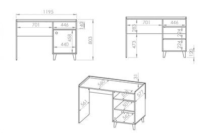 Psací stůl Marla 120 cm - písková béžová / šedý palladium psací stůl Marla 120 cm - piasek pustyni / šedá pallad