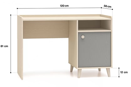 Písací stôl dzieciece Marla 120 cm - piasek pustyni / šedý pallad Písací stôl Marla 120 cm - piasek pustyni / šedý pallad