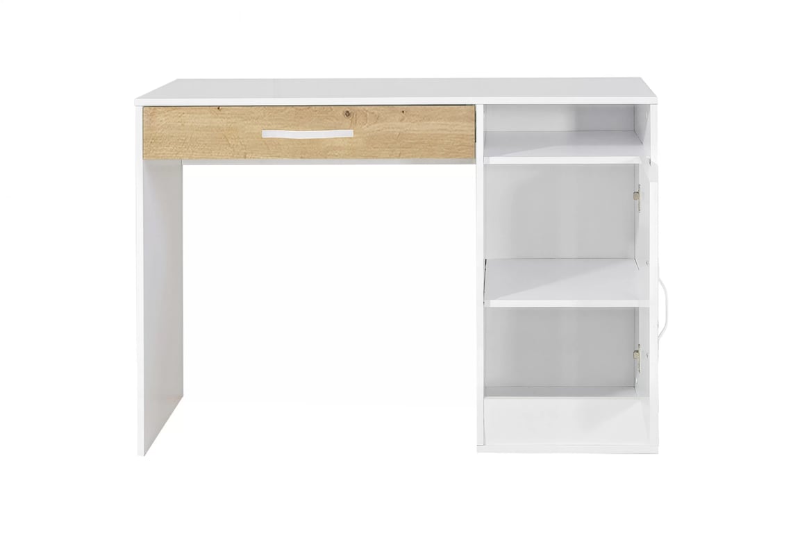 Mládežnícky písací stôl Lomaro 120 cm so zásuvkou - dub artisan / biely úchyt Písací stôl mlodziezowe Lomaro 120 cm z szuflada - Dub artisan / Úchytka Biely