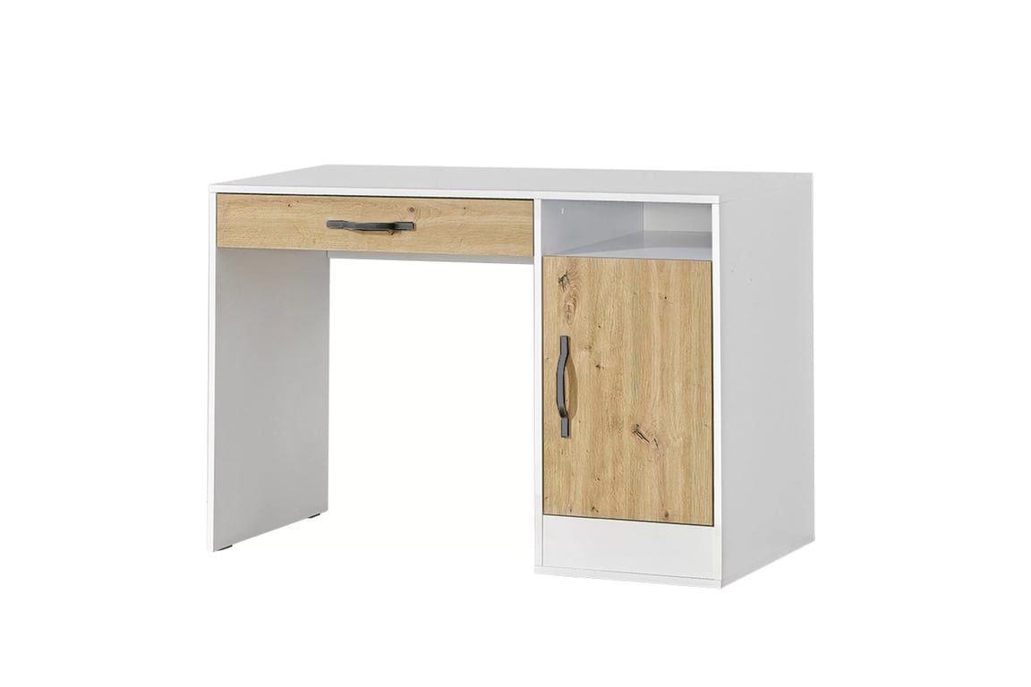 Mládežnícky písací stôl Lomaro 120 cm so zásuvkou - dub artisan / čierny úchyt Písací stôl mlodziezowe Lomaro 120 cm z szuflada - Dub artisan / Úchytka Čierny 