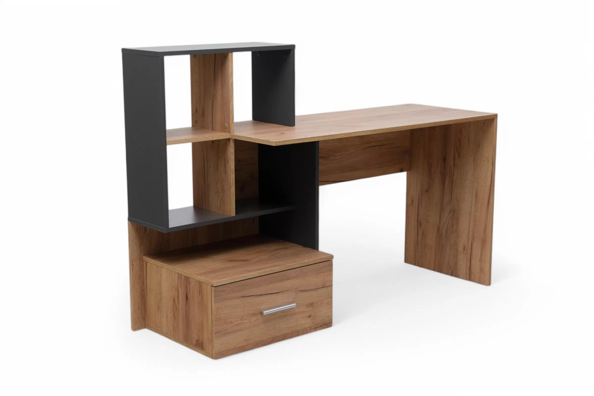 Písací stôl Sorsa 149 cm - dub wotan / antracitová Písací stôl mlodziezowe Sorsa 149 cm - Dub wotan / Antracytová