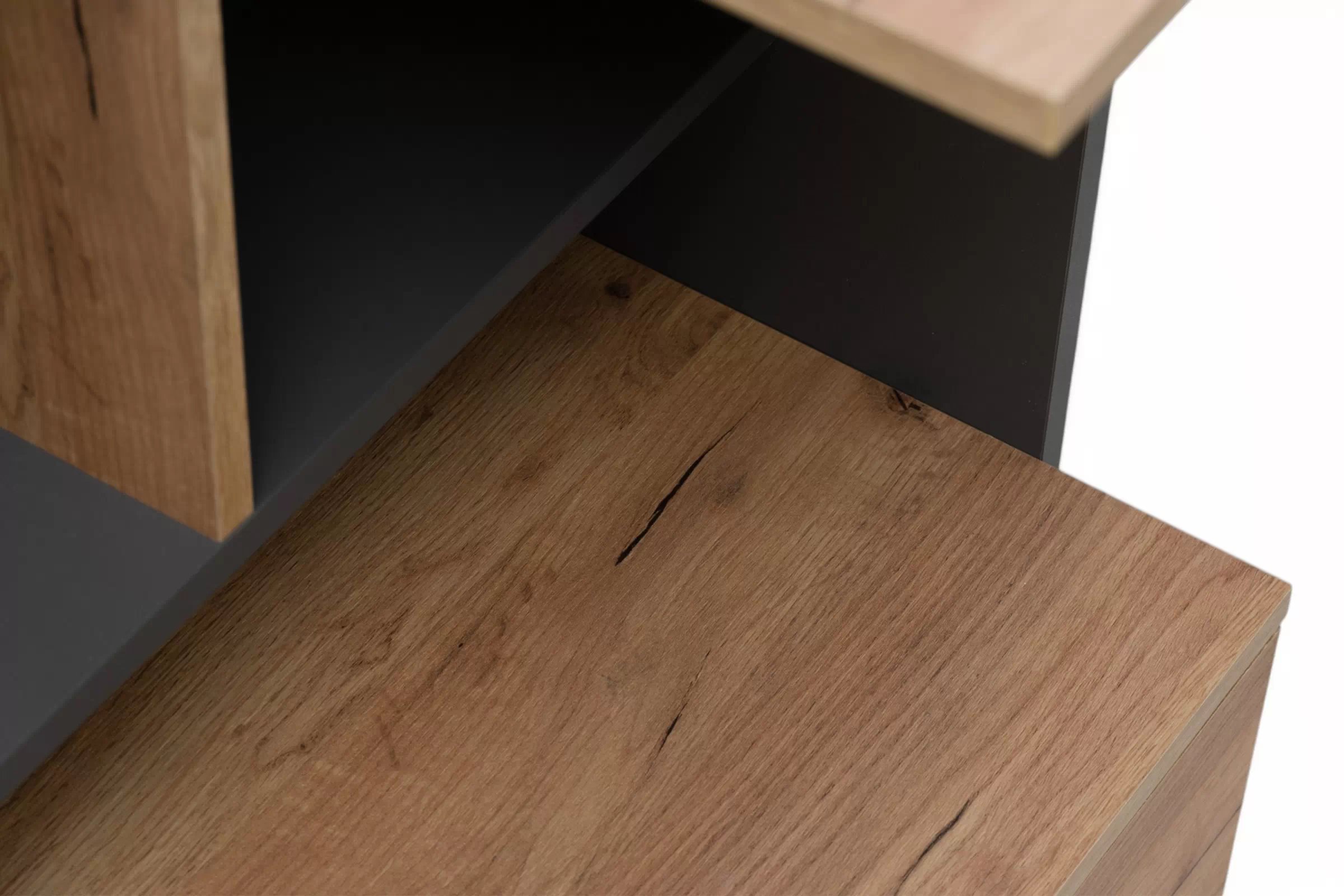 Písací stôl Sorsa 149 cm - dub wotan / antracitová Písací stôl mlodziezowe Sorsa 149 cm - Dub wotan / Antracytová