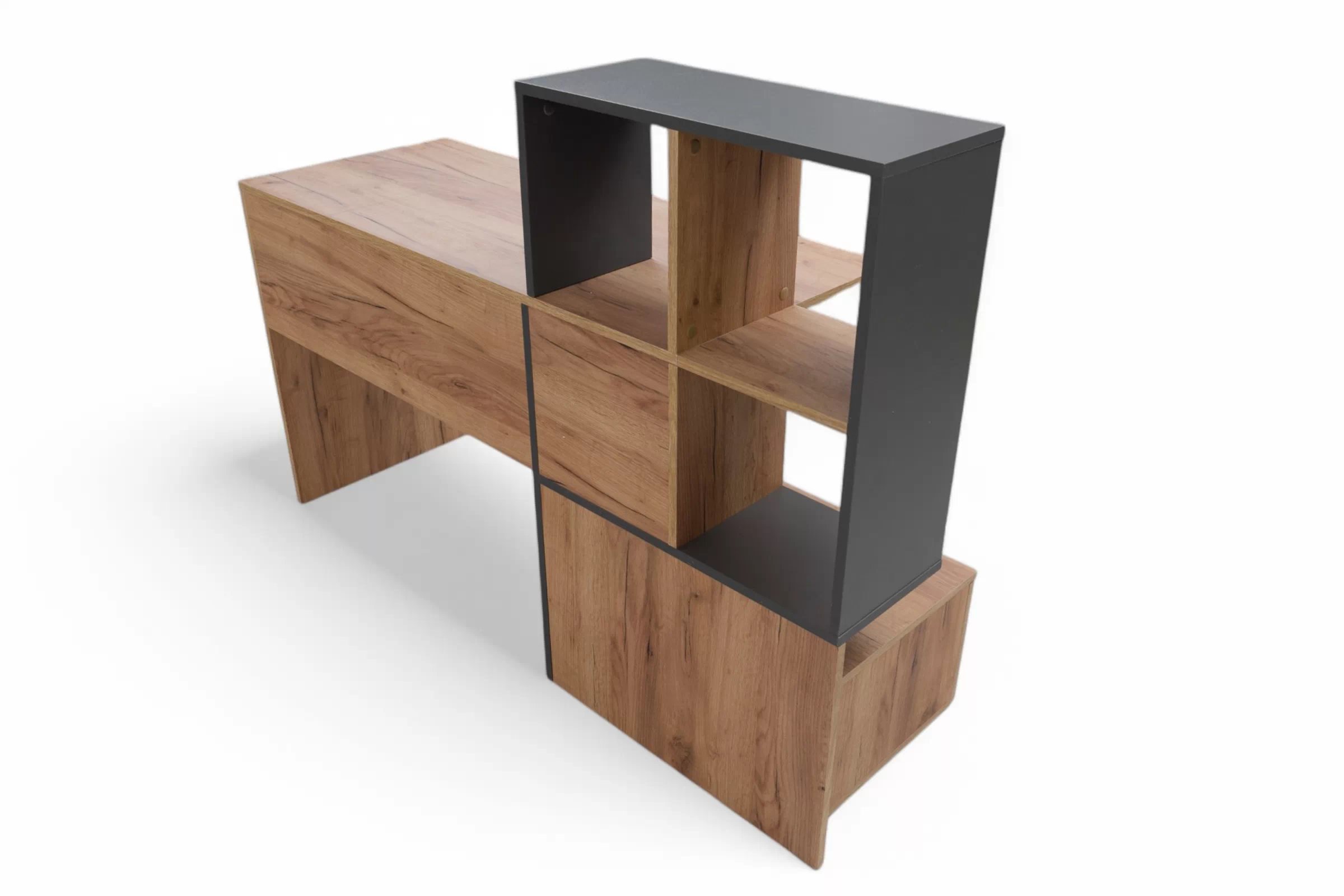 Písací stôl Sorsa 149 cm - dub wotan / antracitová Písací stôl mlodziezowe Sorsa 149 cm - Dub wotan / Antracytová